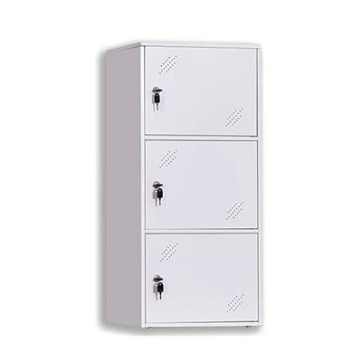Armario del fichero del metal del armario de la altura de la oficina montada y combinable de la puerta blanca 3 medio