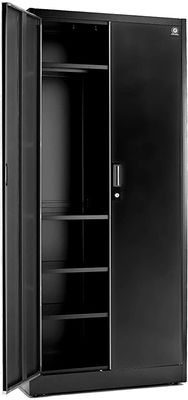 Gabinete para uso general del metal del gabinete del estante del metal de 4 estantes ajustables para la oficina del garaje