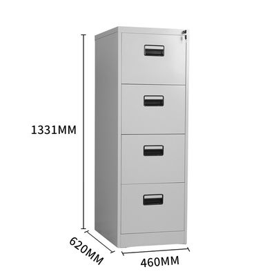 Cabinete de archivo lleno de la suspensión del fichero de la letra de 4 cajones con la cerradura
