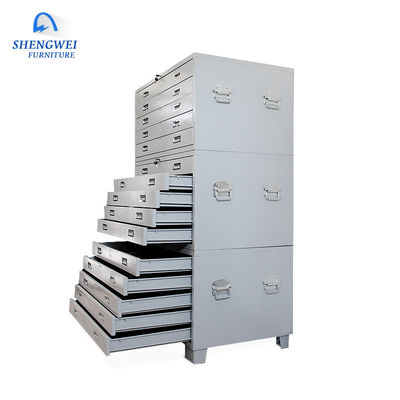 Gabinete horizontal del dibujo del metal del fichero del mapa de la oficina para los dibujos A0 y A1