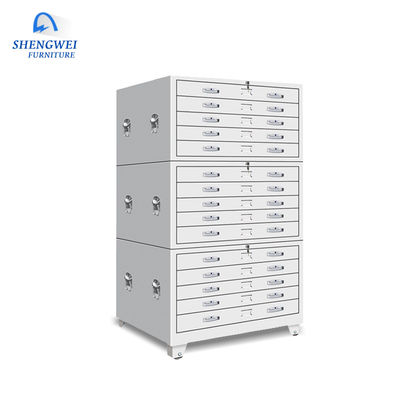 Gabinete horizontal del dibujo del metal del fichero del mapa de la oficina para los dibujos A0 y A1