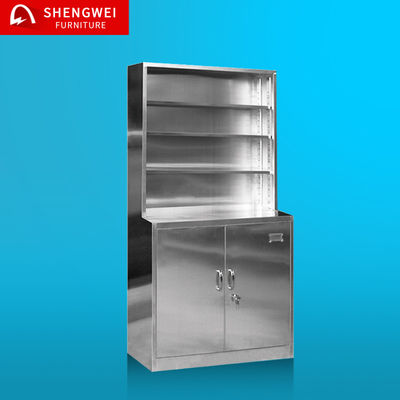 Gabinete de almacenamiento de acero inoxidable de la medicina de la exhibición del laboratorio médico