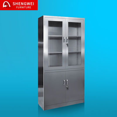 Gabinete de almacenamiento de acero inoxidable de la medicina de la exhibición del laboratorio médico