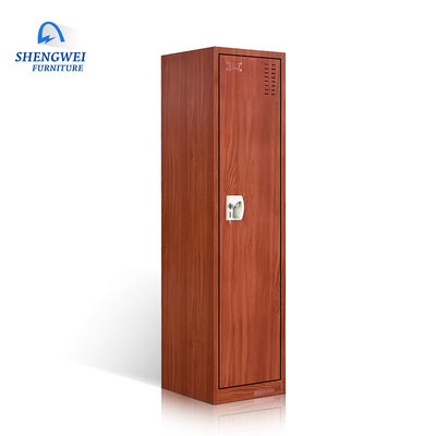 La sola puerta viste el armario del dormitorio del metal del guardarropa con color de madera