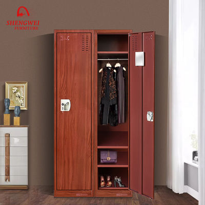 La sola puerta viste el armario del dormitorio del metal del guardarropa con color de madera