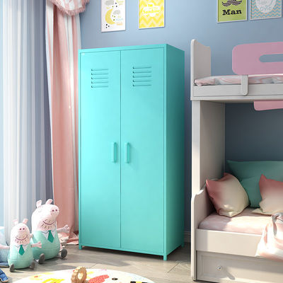 Armarios coloridos del gabinete de almacenamiento del dormitorio del tamaño casero de la puerta doble para los niños