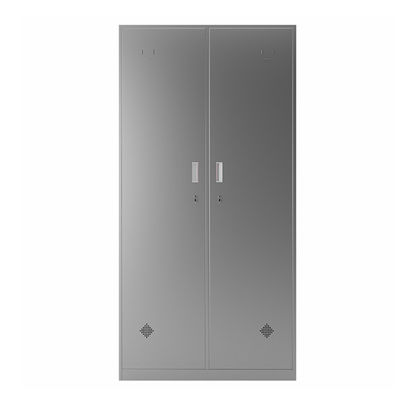 El gabinete del acero inoxidable de 2 puertas viste el armario de almacenamiento para el vestuario