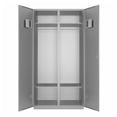 El gabinete del acero inoxidable de 2 puertas viste el armario de almacenamiento para el vestuario