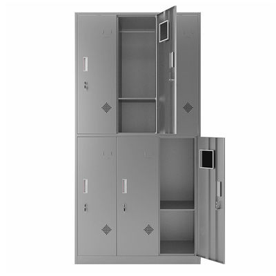 Del almacenamiento bloqueable de 6 ropa de las puertas gabinete de acero inoxidable para el vestuario