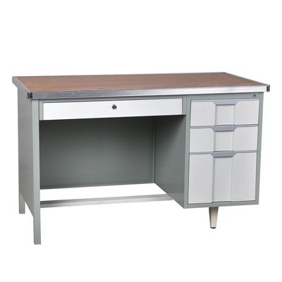 Escritorio ejecutivo de acero superior de madera del MDF de las piernas multi de los cajones 4