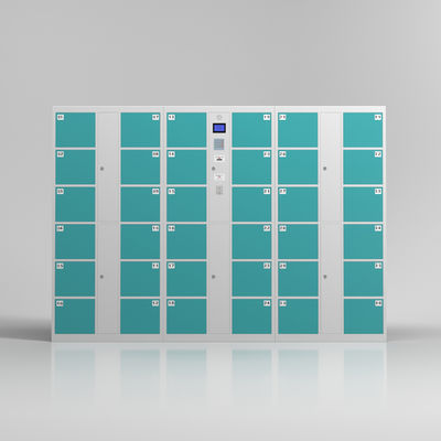 Armario de almacenamiento electrónico del poste de 36 puertas de la entrega elegante del paquete