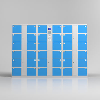 Armario de almacenamiento electrónico del poste de 36 puertas de la entrega elegante del paquete