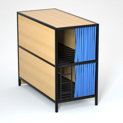 Camas dobles de Decker Side Ladder Steel Bunk con el pequeño armario de almacenamiento