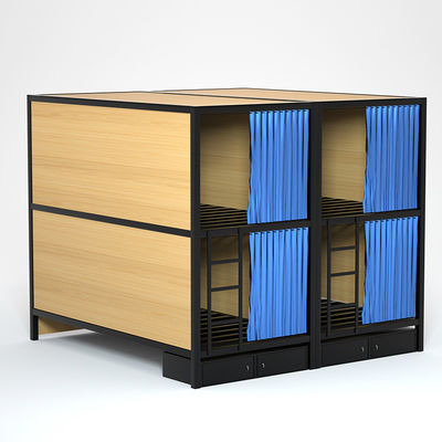 Camas dobles de Decker Side Ladder Steel Bunk con el pequeño armario de almacenamiento