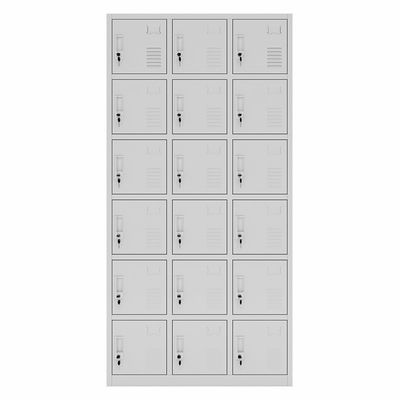 Armario de almacenamiento multi de la puerta de 18 puertas de aluminio de la manija gris clara de la aleación