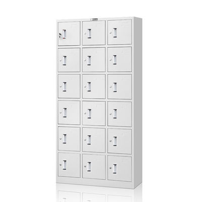 Armario de almacenamiento multi de la puerta de 18 puertas de aluminio de la manija gris clara de la aleación