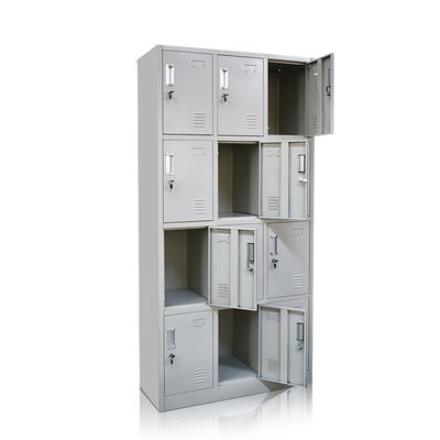 Armario de almacenamiento multi de acero de acero inoxidable de la puerta de la manija 0.6m m de la escuela