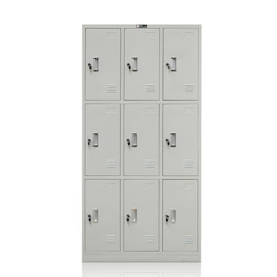 Armario de almacenamiento multi de acero de la puerta del gimnasio de la puerta de 9 metales para el vestuario