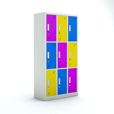 Armario multi de Sotrage de la puerta de la altura completa de 9 puertas para el hogar y la escuela