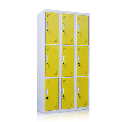 Armario multi de Sotrage de la puerta de la altura completa de 9 puertas para el hogar y la escuela