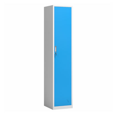 Armario de almacenamiento de acero del metal del guardarropa del dormitorio de la sola puerta vertical