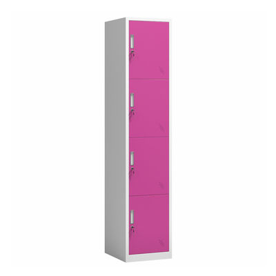 Gabinete del armario de almacenamiento del metal de las secciones de las puertas 4 de la vertical 4 para la escuela