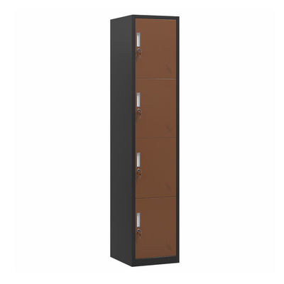 Gabinete del armario de almacenamiento del metal de las secciones de las puertas 4 de la vertical 4 para la escuela