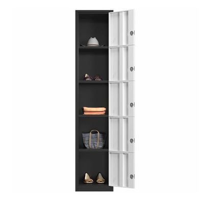 Las 5 puertas verticales 5 seccionan clases de armario de almacenamiento del metal del estilo con la cerradura