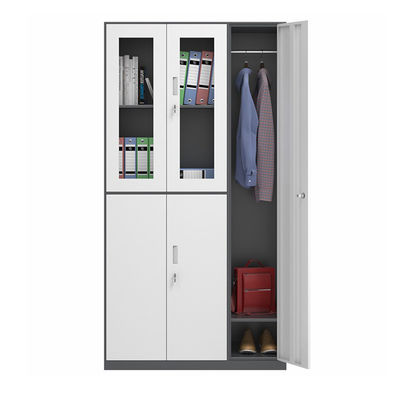 Gabinete estrecho del armario de almacenamiento del metal de las puertas del diseño 5 del borde para la ropa y los ficheros