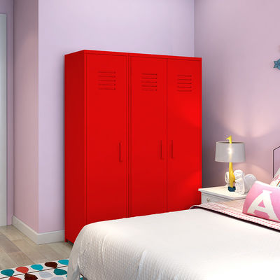 Armarios coloridos del gabinete de almacenamiento del dormitorio del tamaño casero de la puerta doble para los niños