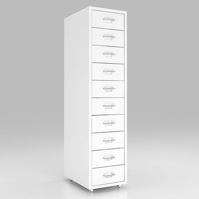 gabinete de almacenamiento móvil casero de los cajones del metal 10 con las ruedas del echador