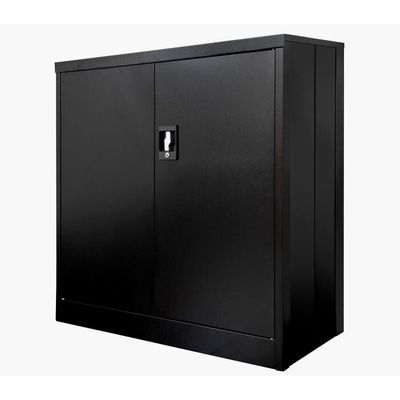Estante plegable Cabient del almacenamiento del metal de 2 puertas con la manija ahuecada