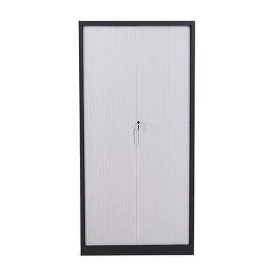 Gabinete del estante del metal de la puerta de Tambour con las puertas del obturador del rulo de plástico