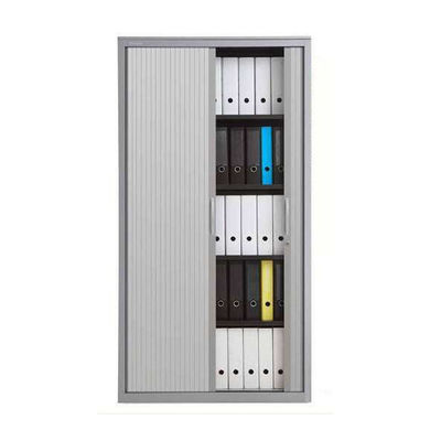 Gabinete del estante del metal de la puerta de Tambour con las puertas del obturador del rulo de plástico