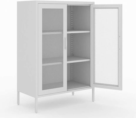 Medio almacenamiento Lcoker de la altura del armario de acero de Mesh Door Dining Room Storage