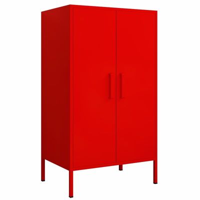 Armario de almacenamiento casero de la altura de las puertas del metal del dormitorio dos medio con el pie