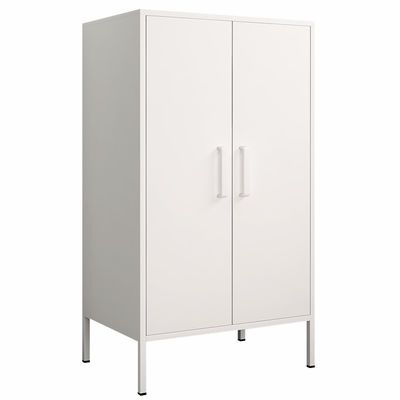Armario de almacenamiento casero de la altura de las puertas del metal del dormitorio dos medio con el pie