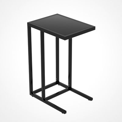 Mesa de centro negra del marco metálico de la altura de Sofa Side Sturdy 650m m