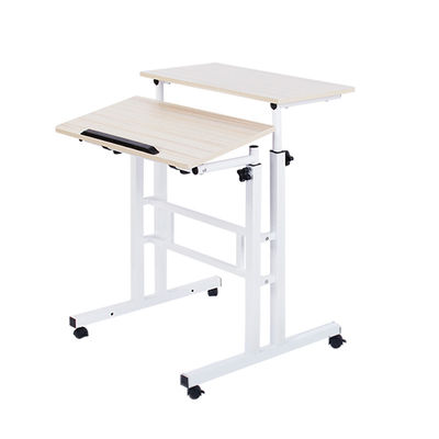 Tabla tamaño pequeño ajustable del estudio de la altura de madera del tablero del marco metálico