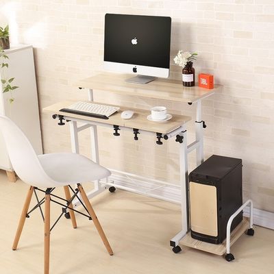 Tabla movible ajustable del ordenador de la altura del Office Home con las ruedas y el anfitrión