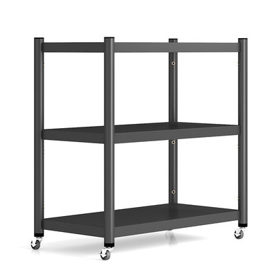 Estante redondo negro del almacenamiento del metal de la grada del tubo 3 de los dispositivos de cocina