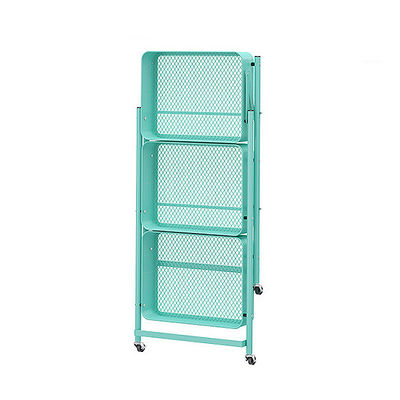 Mini carro de la carretilla de Mesh Basket Mobile Rolling Storage del metal de 3 gradas
