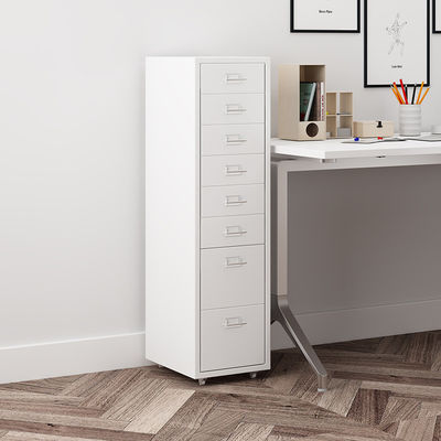 Gabinete blanco del fichero &quot; plano &quot; del cajón de la organización 8 del metal del almacenamiento
