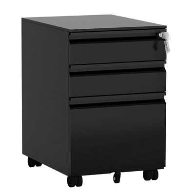 Gabinete de fichero móvil del metal de 3 cajones con la cerradura