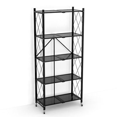 Del armario del almacenamiento del estante que deja de lado resistente del metal 5 capas plegables