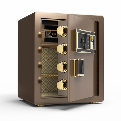 Caja segura de la seguridad elegante de la cerradura de la huella dactilar de Brown Digital con la caja interior