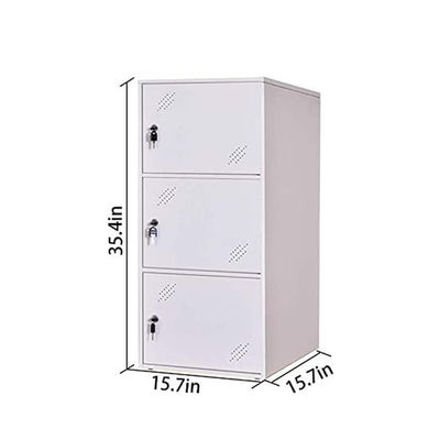 Armario del fichero del metal del armario de la altura de la oficina montada y combinable de la puerta blanca 3 medio