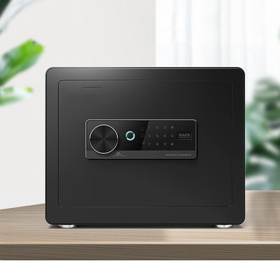 Caja fuerte elegante de la pequeña del hotel del arma de la caja cerradura segura casera negra de Digitaces con la cerradura de la huella dactilar