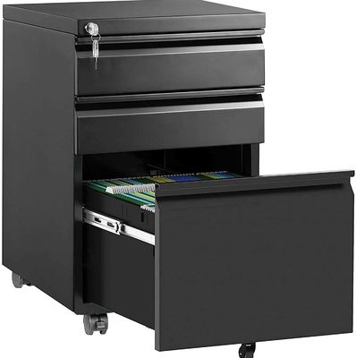 Gabinete de fichero móvil del metal del cajón de Stand 3 de la impresora para la organización de Ministerio del Interior