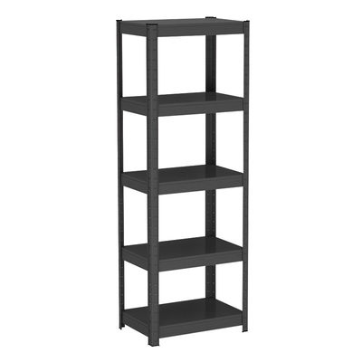 organizador de acero Metal Storage Shelves del negro 5-Shelf para el hogar
